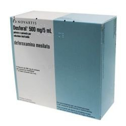 Image - Desferal (deferoxamine mesilate) 500 mg powder for solution for injection, 10 vials per pack — original (Novartis)