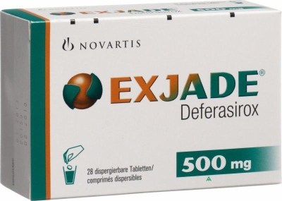 Image - Exjade (deferasirox) 500 mg dispersible tablets, 28 tablets — original (Novartis, Switzerland)