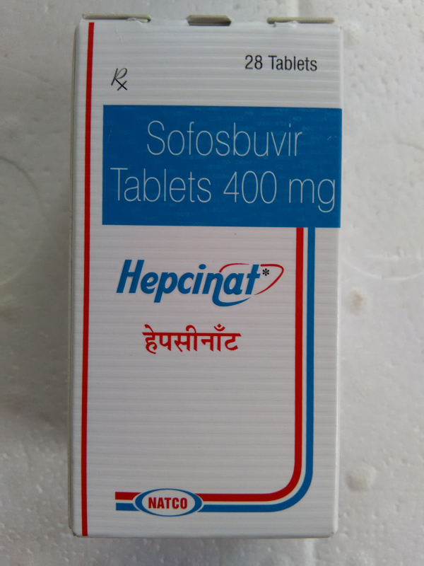 Sofosbuvir 400 mg tablets, 28 tablets — generic (India)