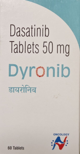 Image - Sprycel, Dasatinib 50 mg film-coated tablets, 60 tablets — generic (Natco, India)