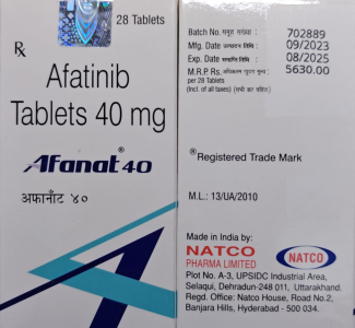 Image - Giotrif (afatinib) 40 mg film-coated tablets, 28 tablets — generic (Natco, India)