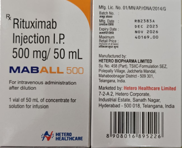 Image - Mabthera, Rituximab 500 mg/50 mL concentrate for solution for infusion — generic (India)