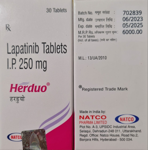 Image - Lapatinib 250 mg film-coated tablets, 30 tablets — generic (India) (Tykerb/Tyverb-equivalent)