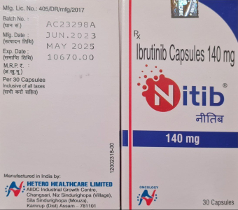 Image - Imbruvica, Ibrutinib 140 mg capsules, 30 capsules — generic (Hetero, India)