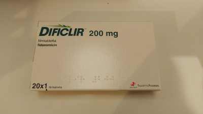 Image - Dificlir (fidaxomicin) 200 mg film-coated tablets, 20 tablets — original (Tillotts Pharma, Germany)