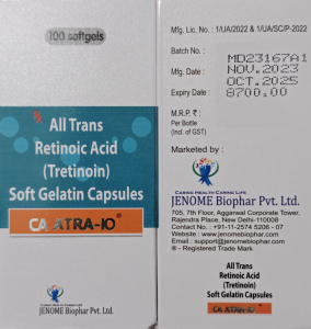 Image - Vesanoid, Tretinoin 10 mg soft capsules, 100 capsules — generic