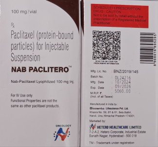 Image - Paclitaxel albumin-bound (nab-paclitaxel) 100 mg powder for suspension for infusion — generic (India)