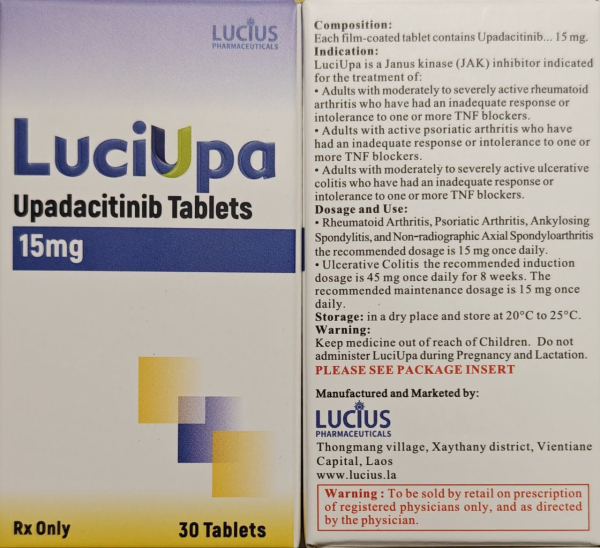 Rinvoq (upadacitinib) 15 mg film-coated tablets, 28 tablets, generic, India