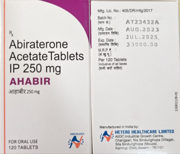 Image - Zytiga (abiraterone acetate) 250 mg film-coated tablets, 120 tablets — generic (India)
