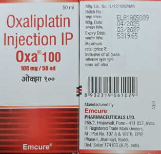 Image - Oxaliplatin 100 mg concentrate for solution for infusion — generic (India)