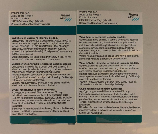 Yondelis (trabectedin) 1 mg powder for solution for infusion — original 