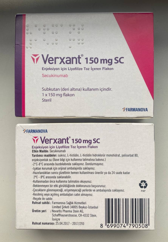 Verxant, Secukinumab 150 mg powder for solution for injection, 1 vial — Cosentyx-equivalent