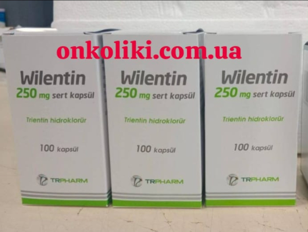 Wilentin, Trientine 250 mg capsules, 100 capsules — original (TRPharm)