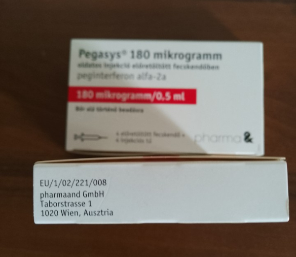 Pegasys (peginterferon alfa-2a) 180 micrograms/0.5 mL pre-filled syringes, pack of 4 — Austria
