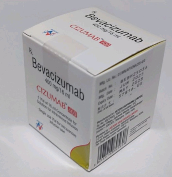Avastin, Bevacizumab 400 mg/16 mL concentrate for solution for infusion — generic (Hetero, India)