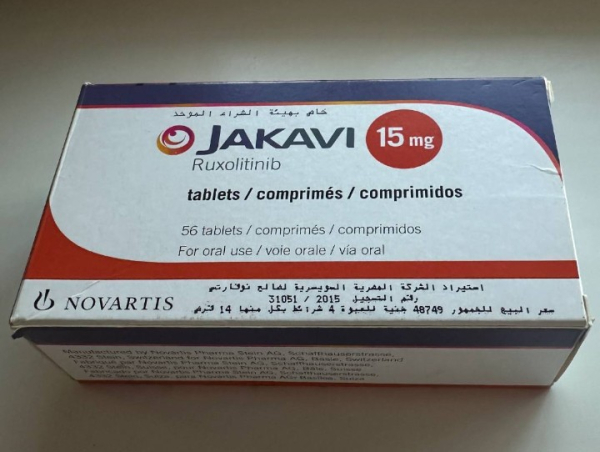 Jakavi (ruxolitinib) 20 mg film-coated tablets, 56 tablets — original (Novartis, Switzerland)