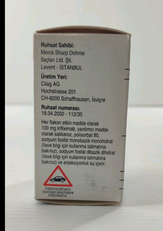 Remicade (infliximab) 100 mg powder for concentrate for solution for infusion, 1 vial (Merck Sharp )