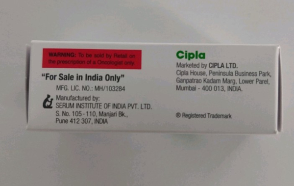 Onco-BCG 40 mg powder and solvent for intravesical suspension, single dose (India)