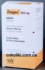 Image - Ziagen (abacavir) 300 mg film-coated tablets, 60 tablets (GlaxoSmithKline)